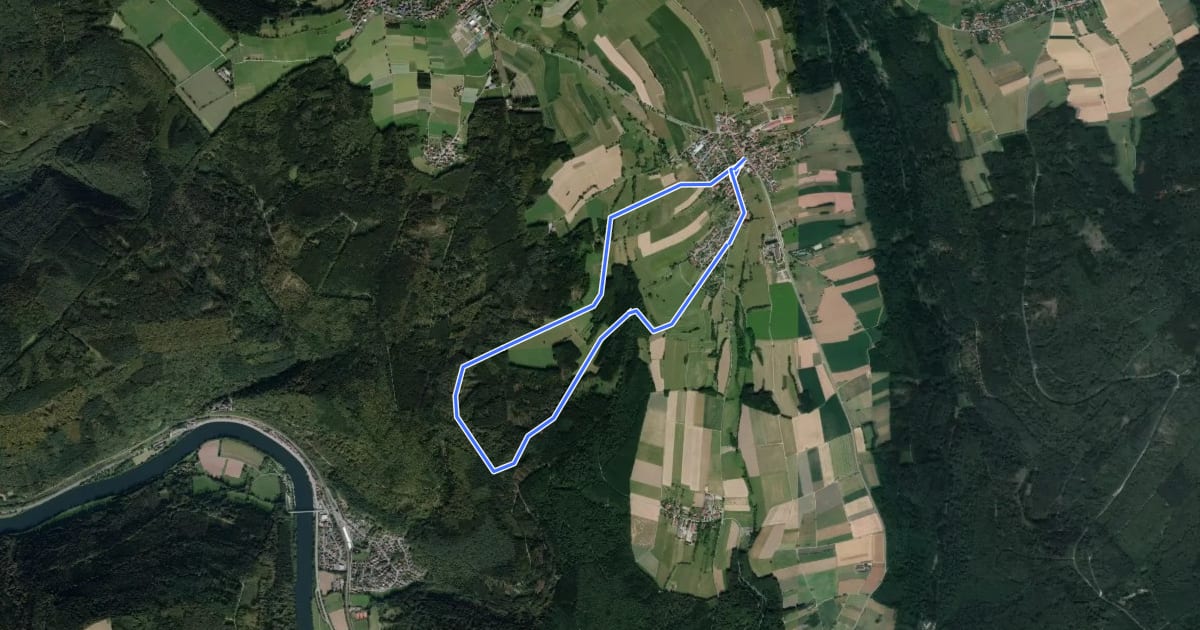 Маршрут Naturpark-Rundweg 48 на спутниковом снимке