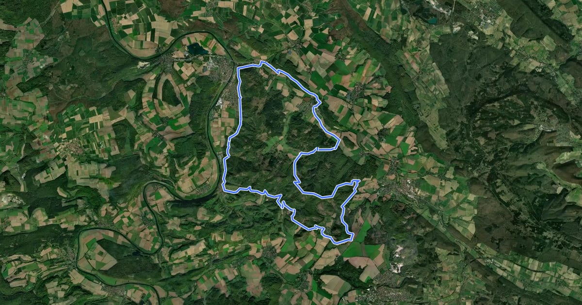 Маршрут Naturpark Solling-Vogler, Tour 2: Rund um den Vogler на спутниковом снимке