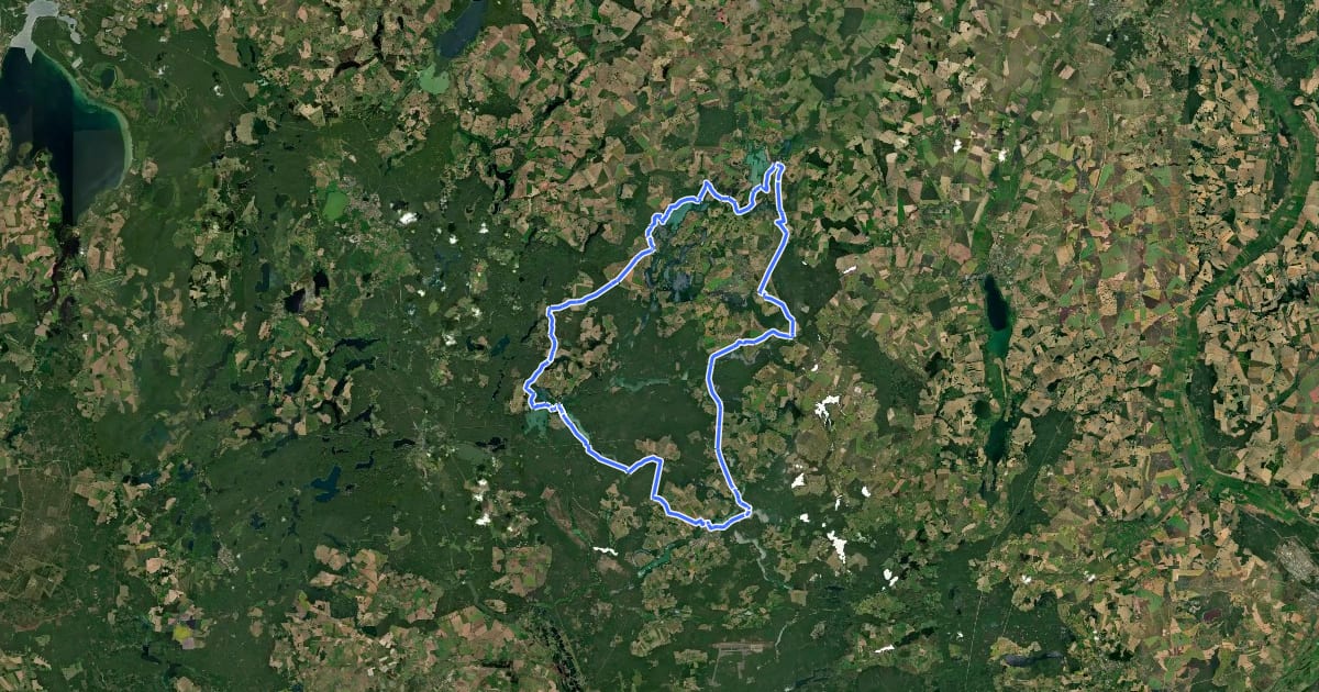 Маршрут Naturpark Tour Nord "Auf der Spur der Steine" на спутниковом снимке
