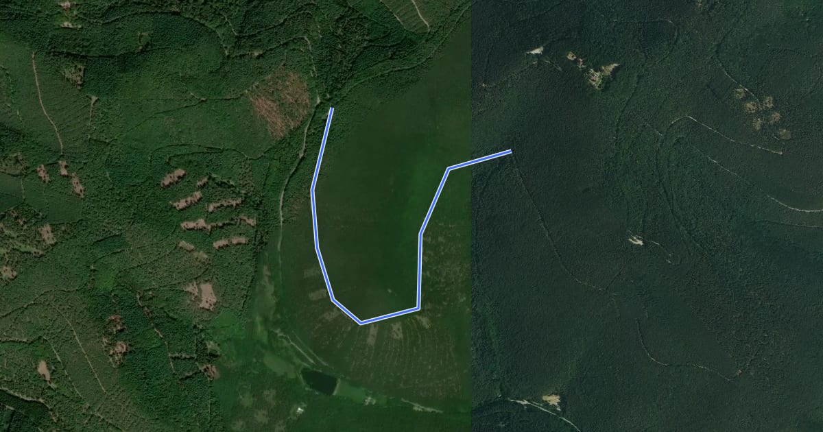 Маршрут Naturpark-Weg 29 на спутниковом снимке