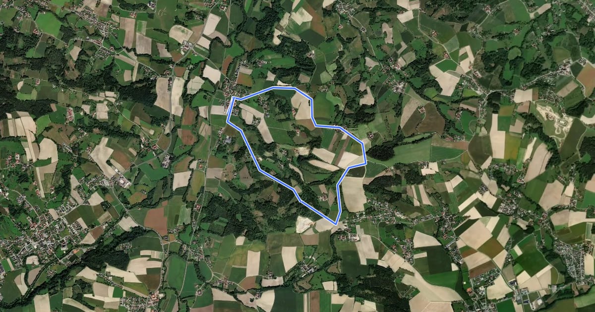 Маршрут Naturparkhöhenweg на спутниковом снимке