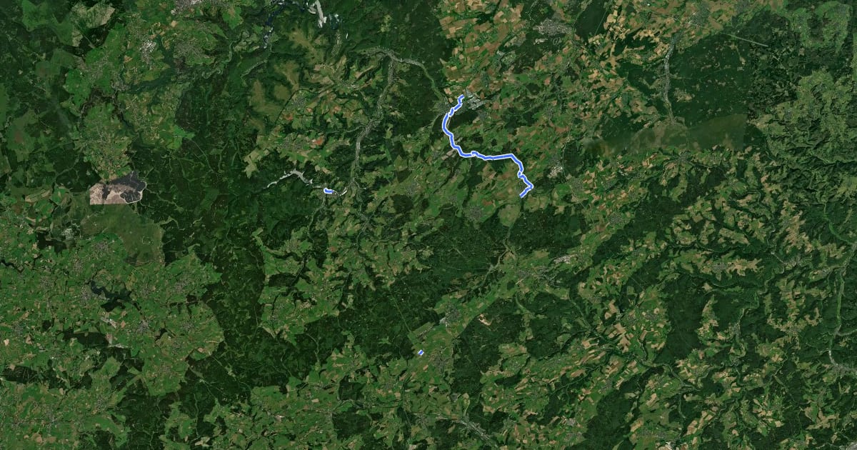 Маршрут Naturparkroute на спутниковом снимке