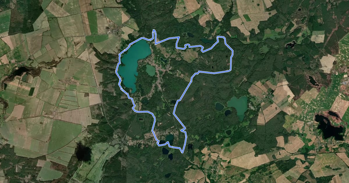 Маршрут Naturparkroute Märkische Schweiz на спутниковом снимке