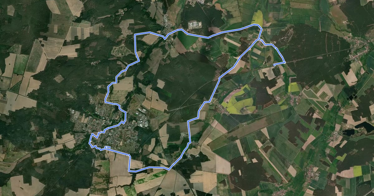 Маршрут Naturparkrundwanderweg 12 на спутниковом снимке