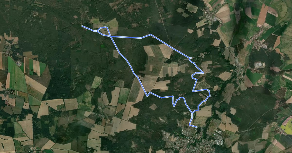 Маршрут Naturparkrundwanderweg 13 на спутниковом снимке