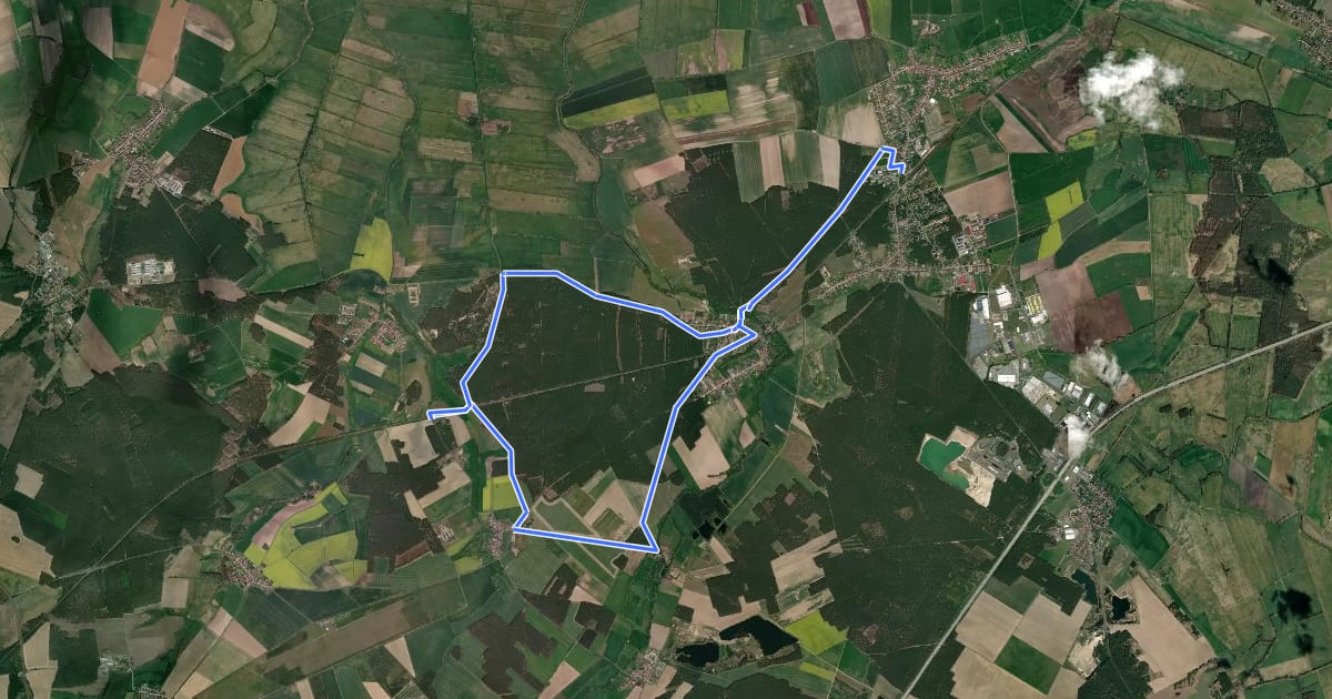 Маршрут Naturparkrundwanderweg 21 на спутниковом снимке