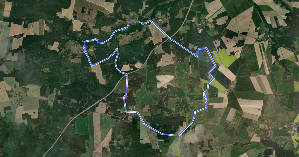 Маршрут Naturparkrundwanderweg 40 на спутниковом снимке