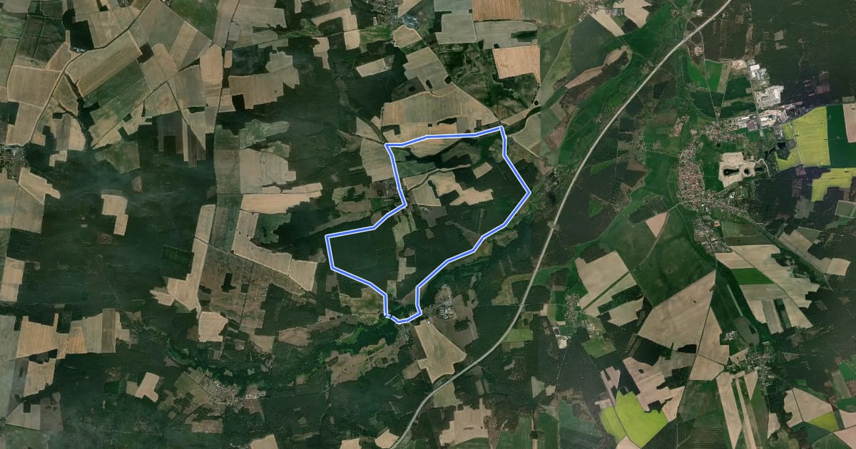 Маршрут Naturparkrundwanderweg 41 на спутниковом снимке