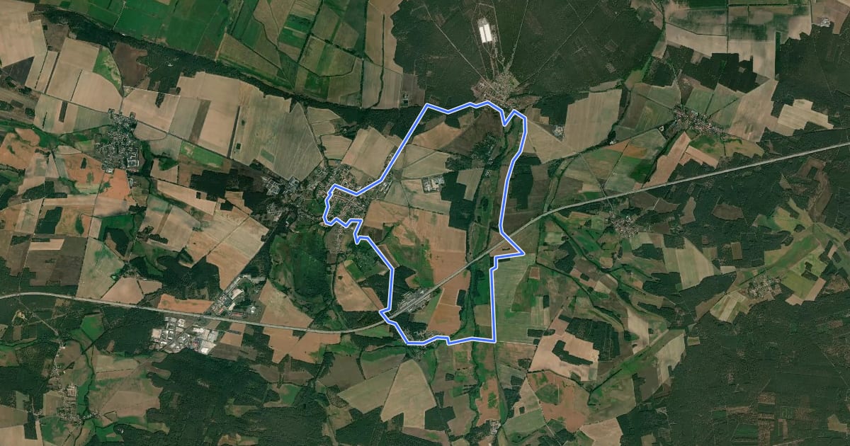 Маршрут Naturparkrundwanderweg 50 на спутниковом снимке