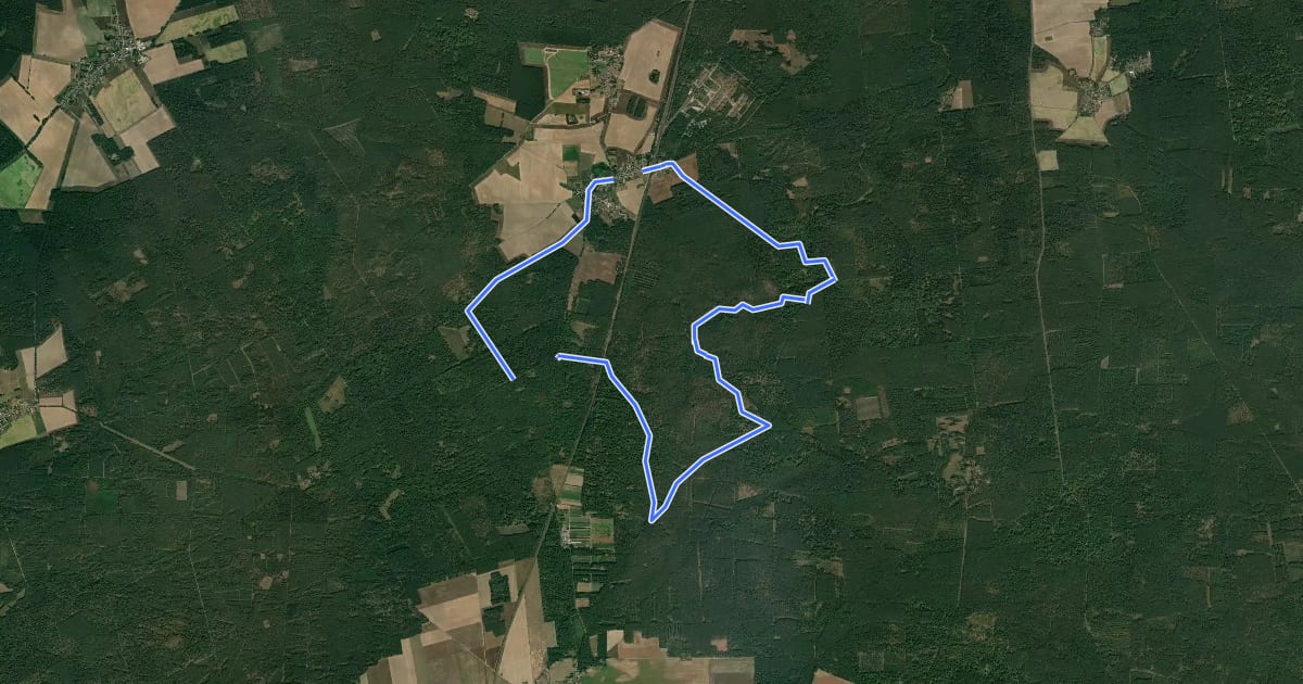 Маршрут Naturparkrundwanderweg 70 на спутниковом снимке