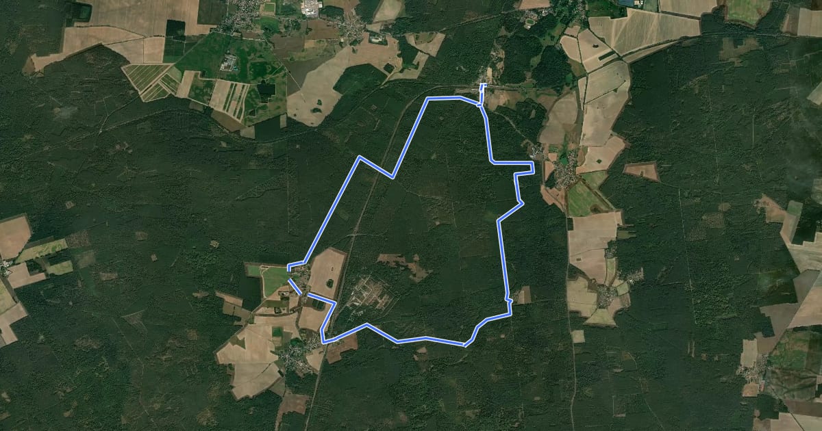 Маршрут Naturparkrundwanderweg 71 на спутниковом снимке