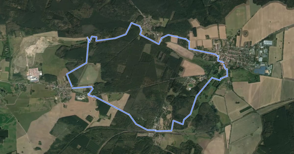 Маршрут Naturparkrundwanderweg 72 на спутниковом снимке