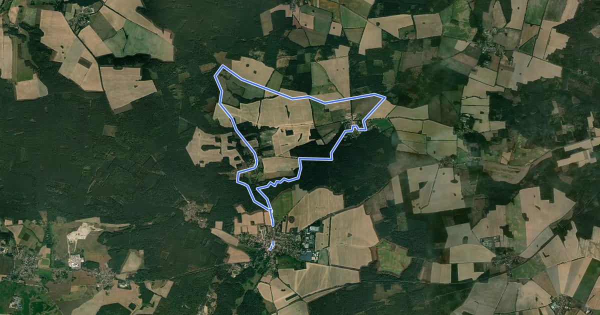 Маршрут Naturparkrundwanderweg 74 на спутниковом снимке