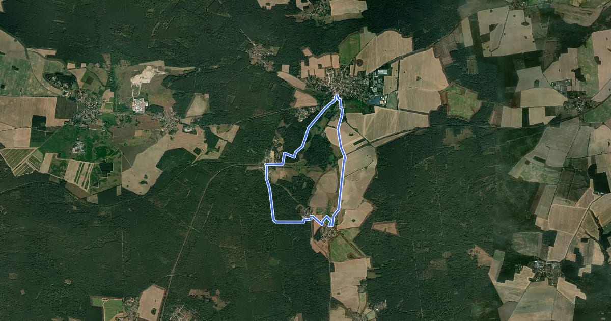 Маршрут Naturparkrundwanderweg 75 на спутниковом снимке