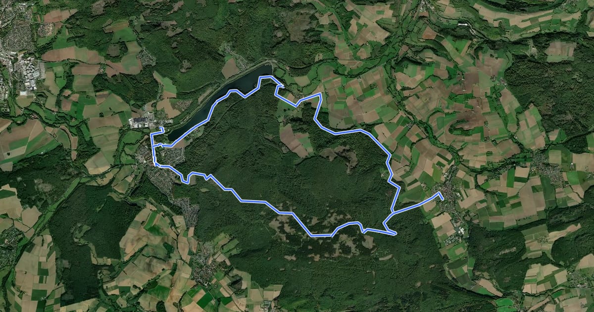 Маршрут Naturparktrail "NaturZeitReise" Schwalenberger Wald - Nordroute на спутниковом снимке