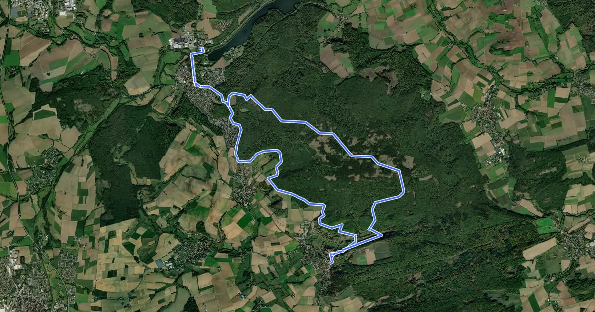 Маршрут Naturparktrail "NaturZeitReise" Schwalenberger Wald - Südroute на спутниковом снимке