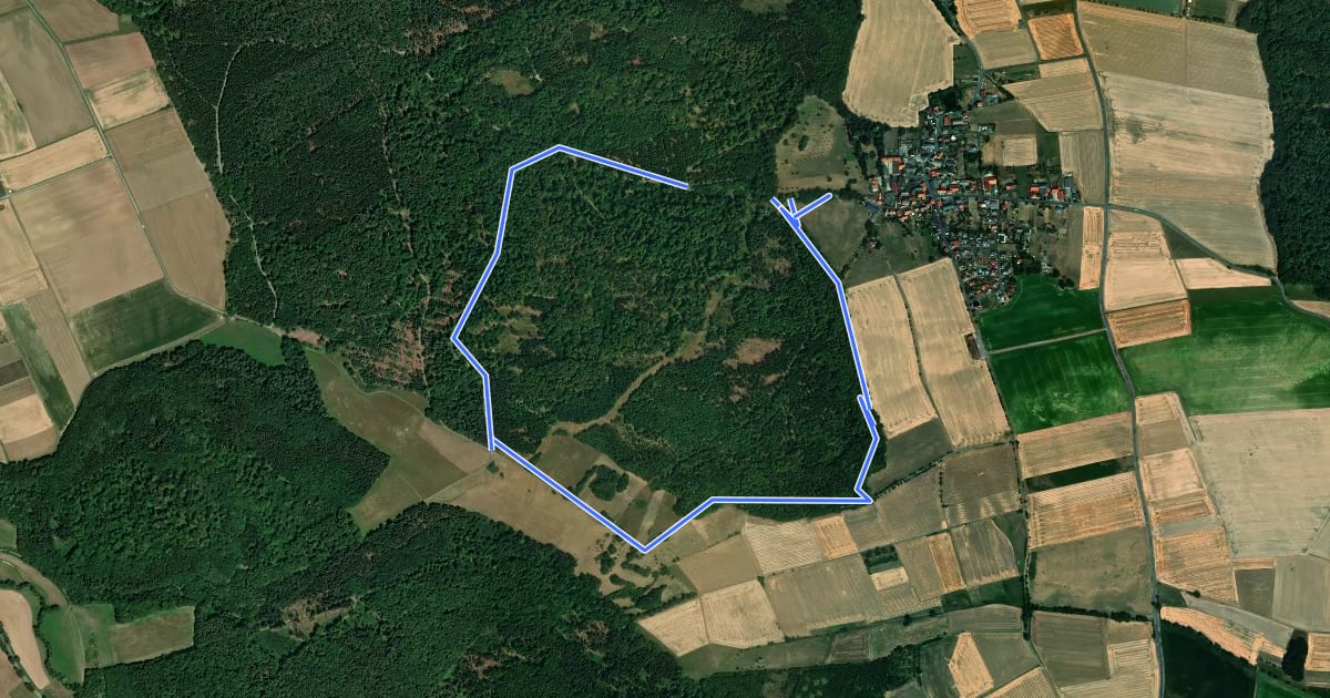 Маршрут Naturparkweg 1 на спутниковом снимке