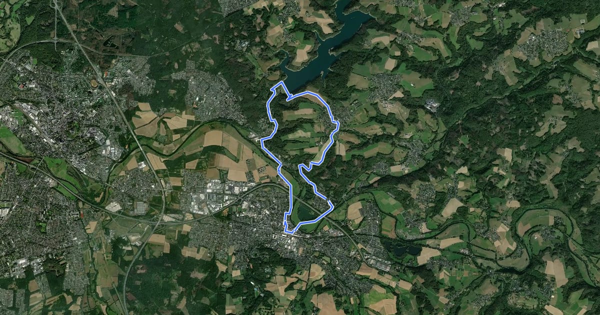 Маршрут Naturparkweg 1 на спутниковом снимке