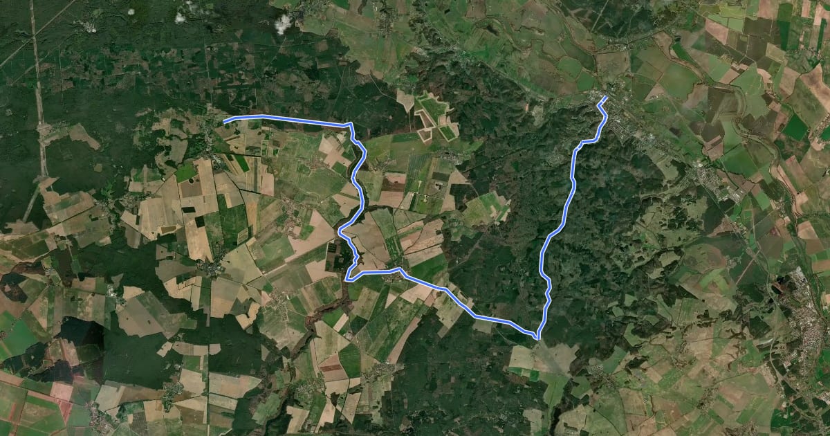 Маршрут Naturparkweg на спутниковом снимке