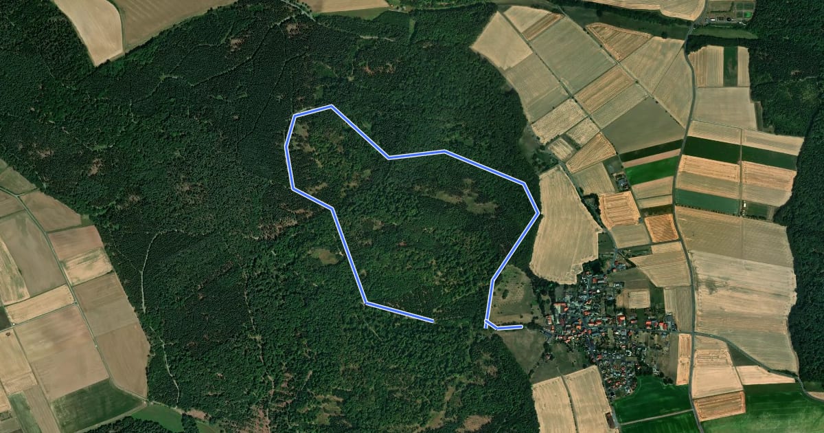 Маршрут Naturparkweg 2 на спутниковом снимке