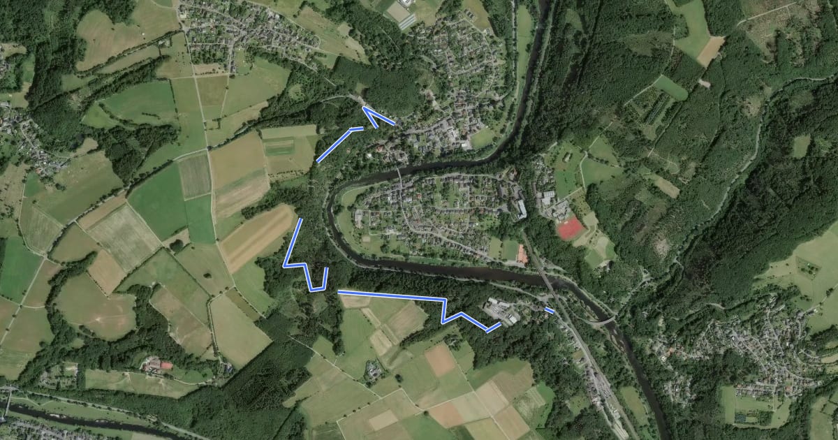 Маршрут Naturparkweg 6 на спутниковом снимке