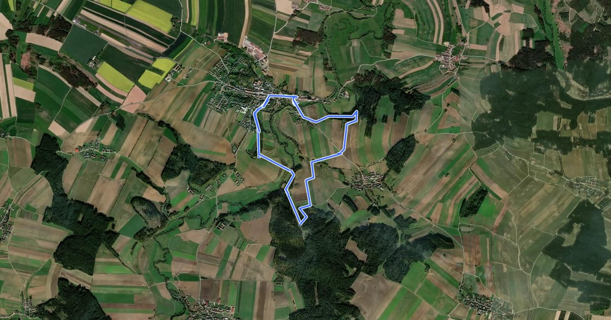 Маршрут Naturparkweg Dobersberg на спутниковом снимке