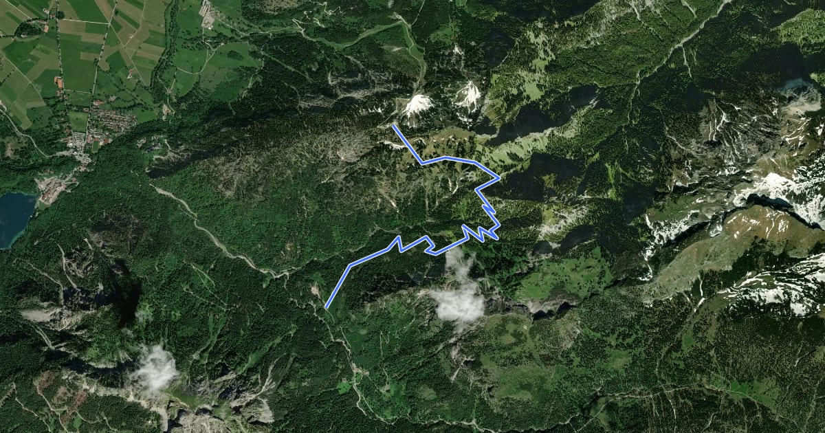 Маршрут Naturpfad Ahornreitweg на спутниковом снимке