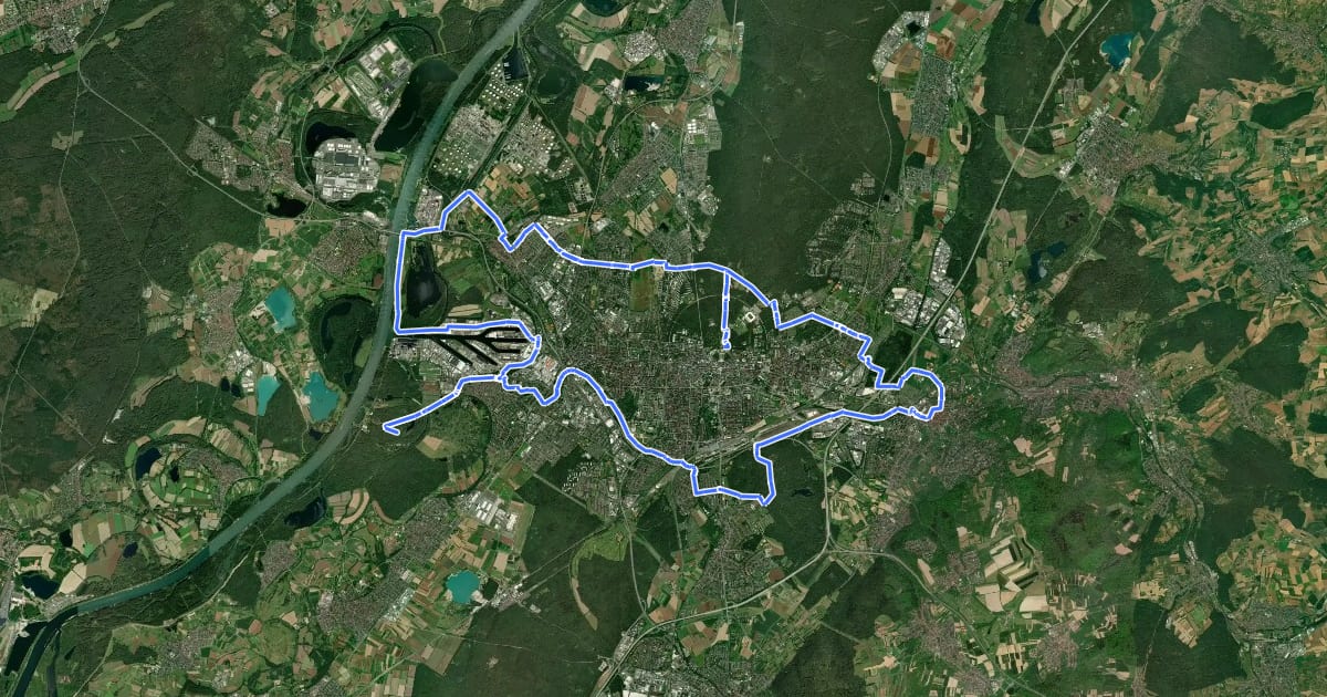 Маршрут NaturRADtour на спутниковом снимке