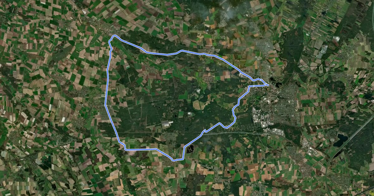 Маршрут Naturschätze на спутниковом снимке