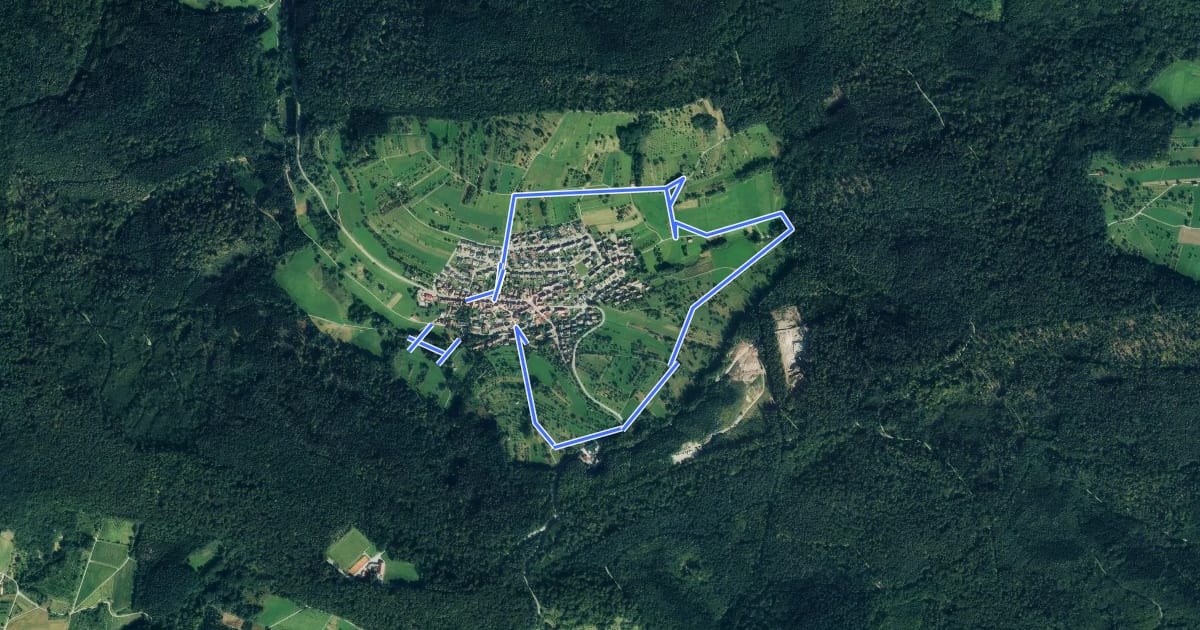 Маршрут Naturschutzrundgang на спутниковом снимке
