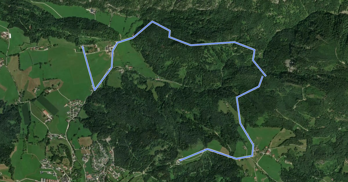 Маршрут Naturspuren-Wanderweg на спутниковом снимке
