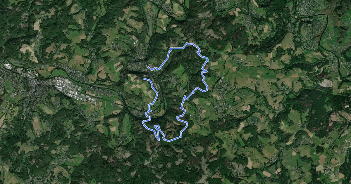 Маршрут Natursteig Sieg Etappe 06 на спутниковом снимке
