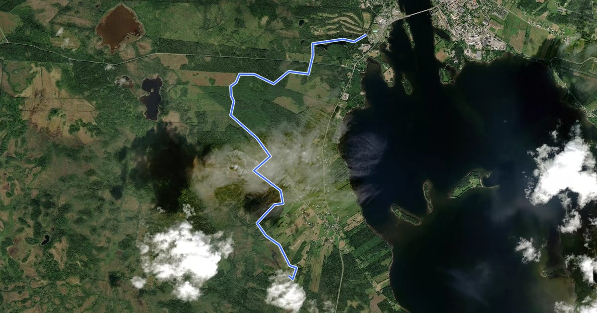 Маршрут Naturstigen Fågelvägen на спутниковом снимке