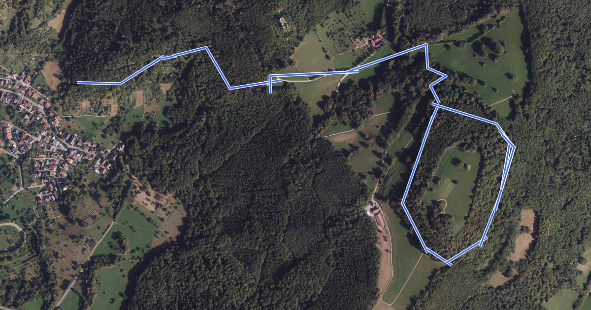 Маршрут NatURWALDpfad Schönberg на спутниковом снимке