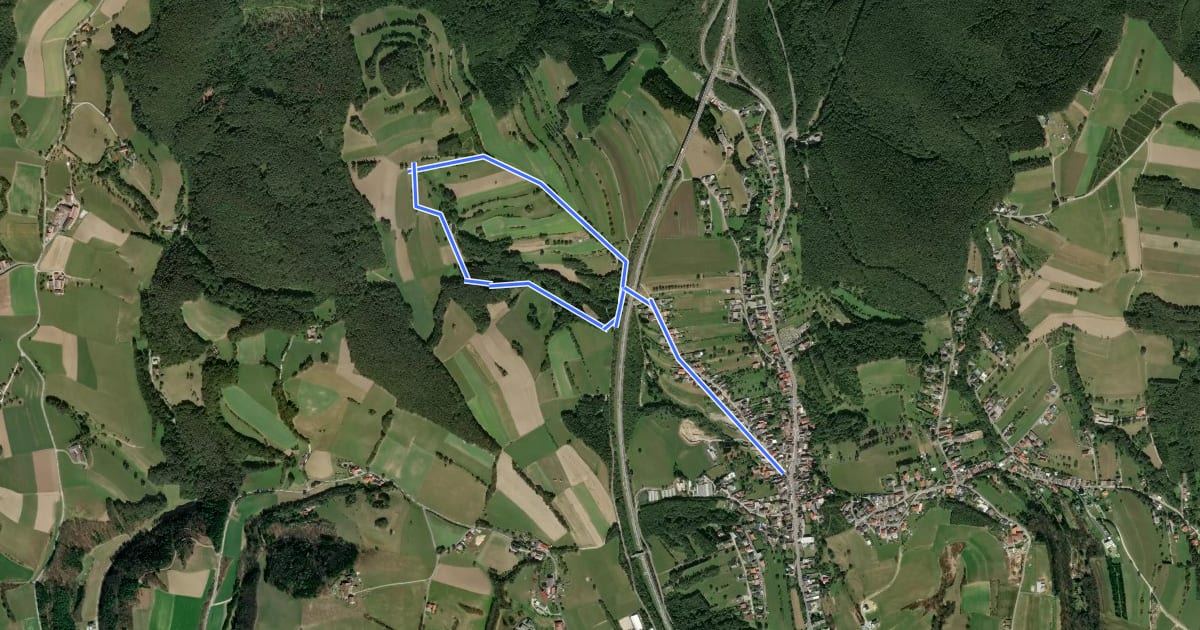 Маршрут Naturwanderweg 1 (Sieggraben - Sieggrabener Kogel) на спутниковом снимке