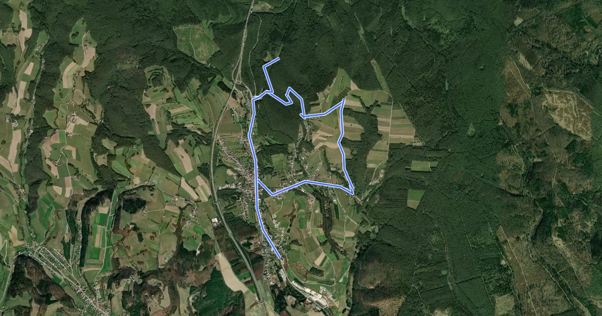 Маршрут Naturwanderweg 3 (Sieggraben - Brentenriegel) на спутниковом снимке