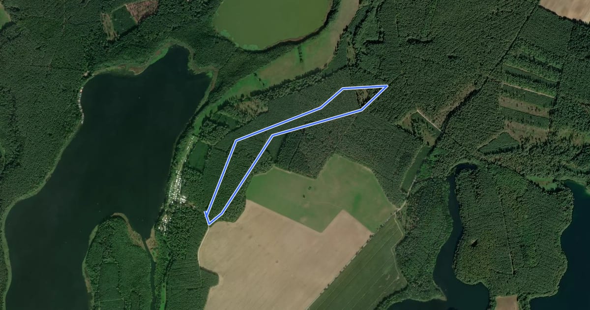 Маршрут Naturwanderweg am Rätzsee на спутниковом снимке