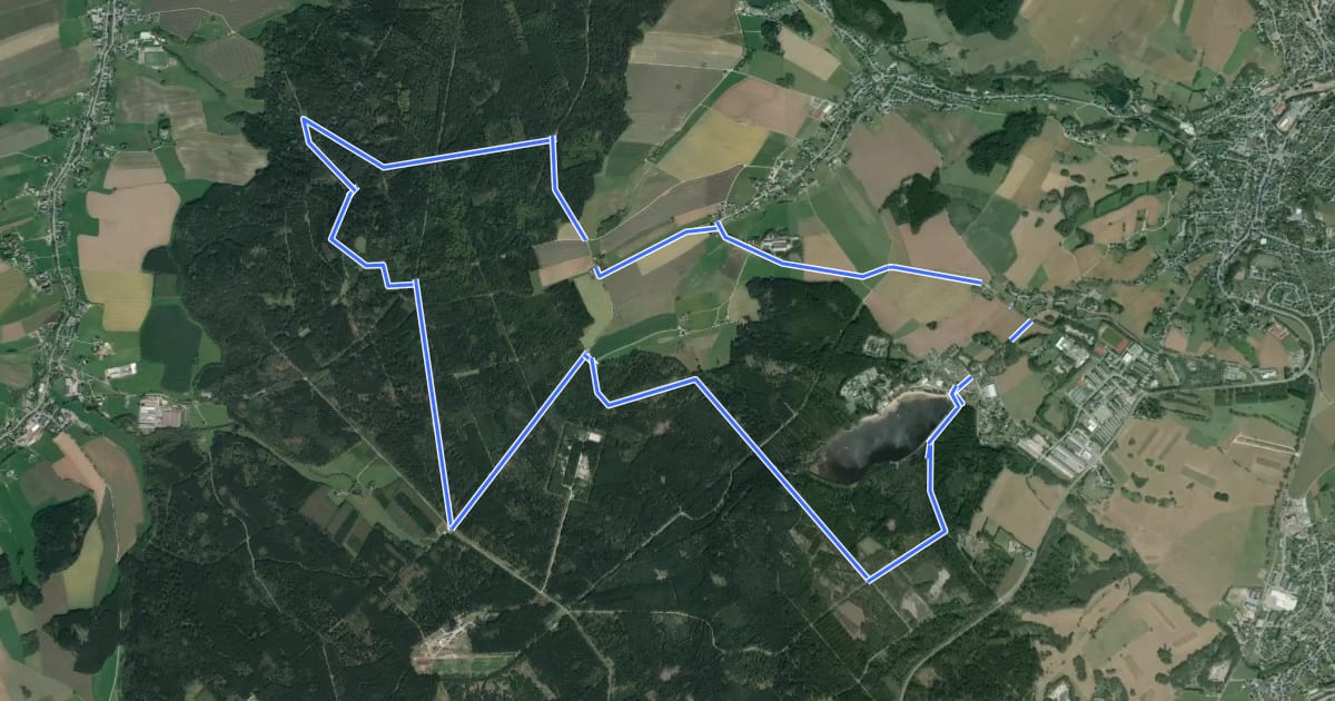 Маршрут Naturwanderweg Filzteich на спутниковом снимке
