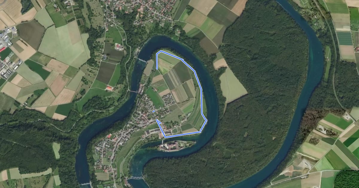Маршрут Naturweg Au на спутниковом снимке