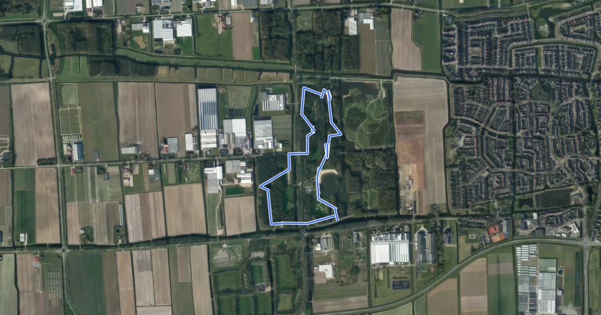 Маршрут Natuurpad на спутниковом снимке