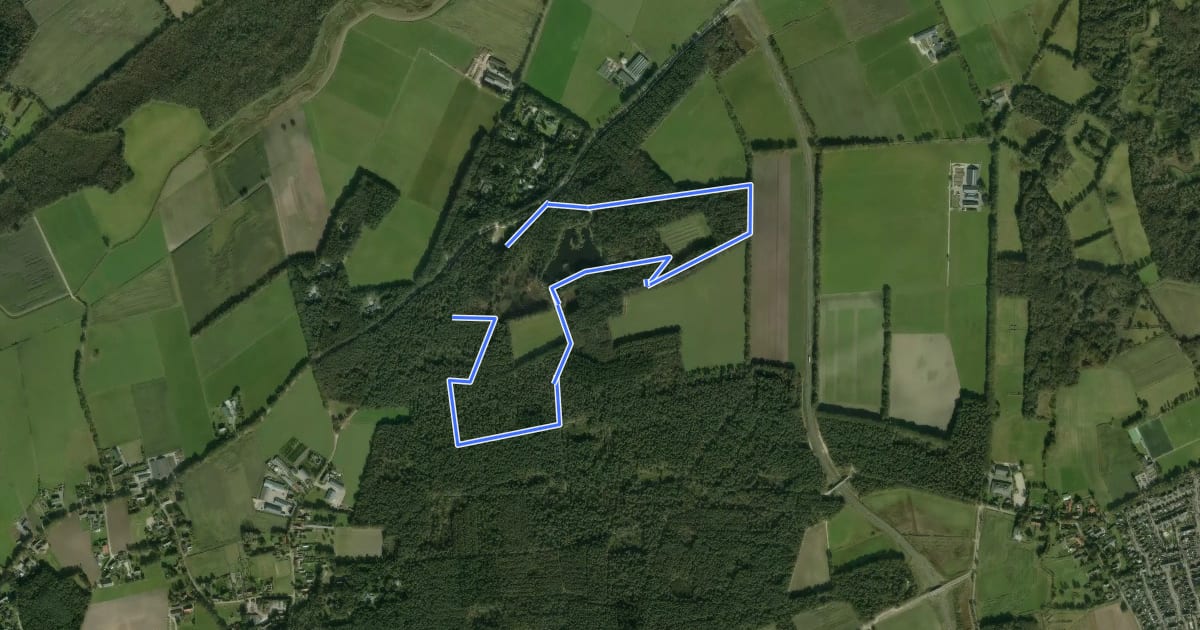 Маршрут Natuurroute на спутниковом снимке
