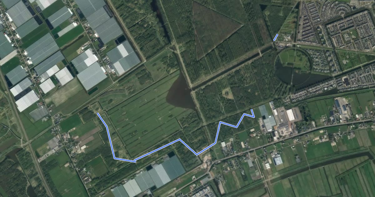 Маршрут Natuurroute Balij на спутниковом снимке