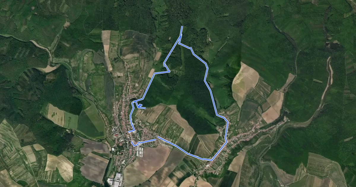 Маршрут Naučná stezka Ždánickým lesem на спутниковом снимке