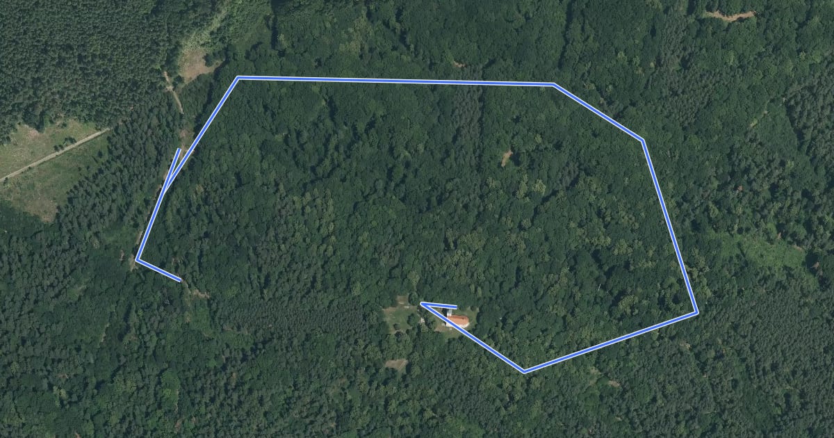 Маршрут Naučná stezka Křížový vrch на спутниковом снимке