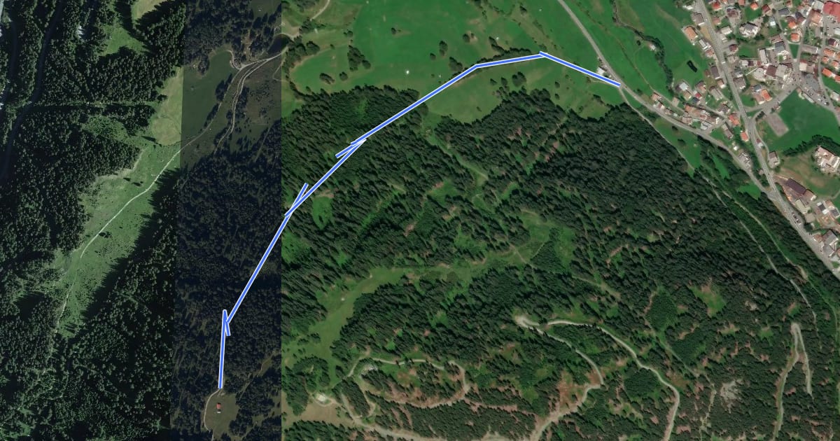 Маршрут Nauders Wanderweg Nr. 11 на спутниковом снимке