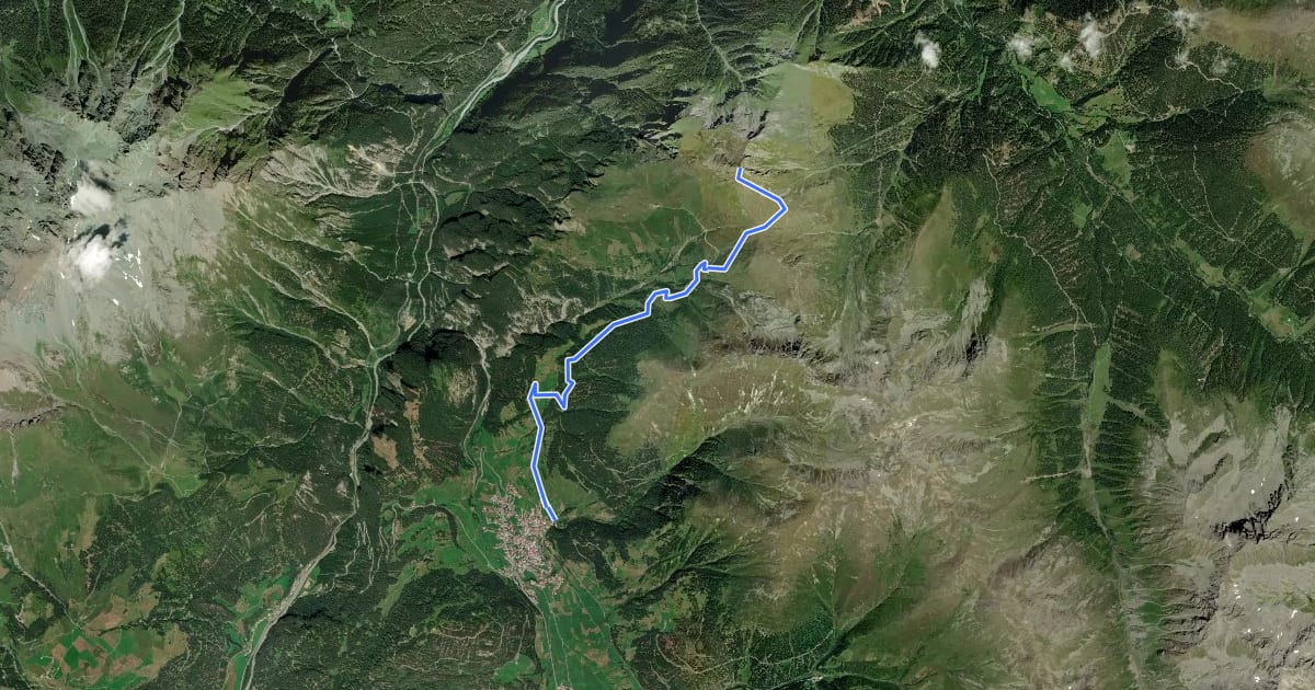 Маршрут Nauders Wanderweg Nr. 14 на спутниковом снимке