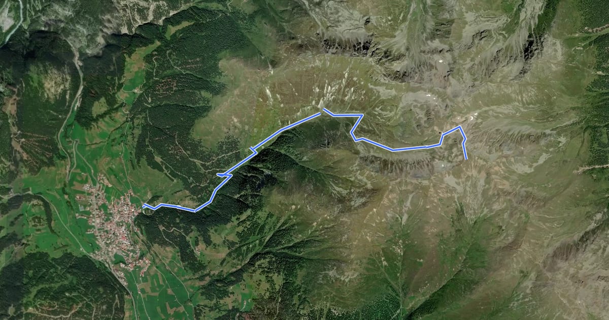 Маршрут Nauders Wanderweg Nr. 17 на спутниковом снимке