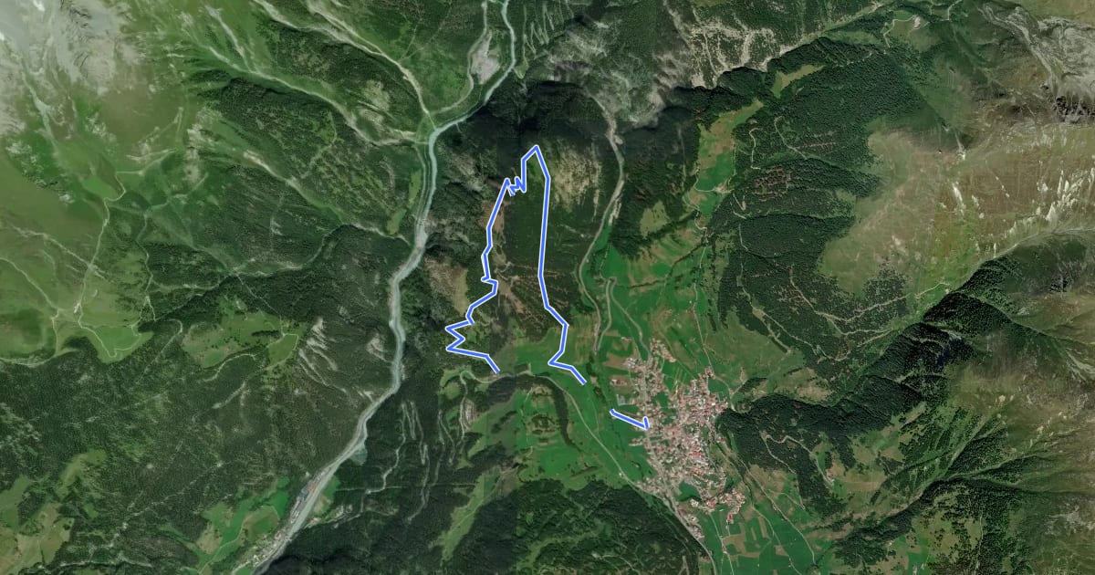 Маршрут Nauders Wanderweg Nr. 2 на спутниковом снимке