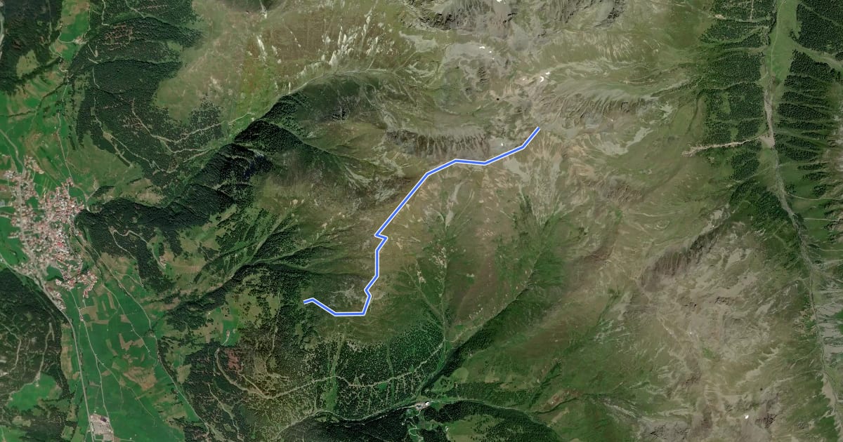 Маршрут Nauders Wanderweg Nr. 25 на спутниковом снимке