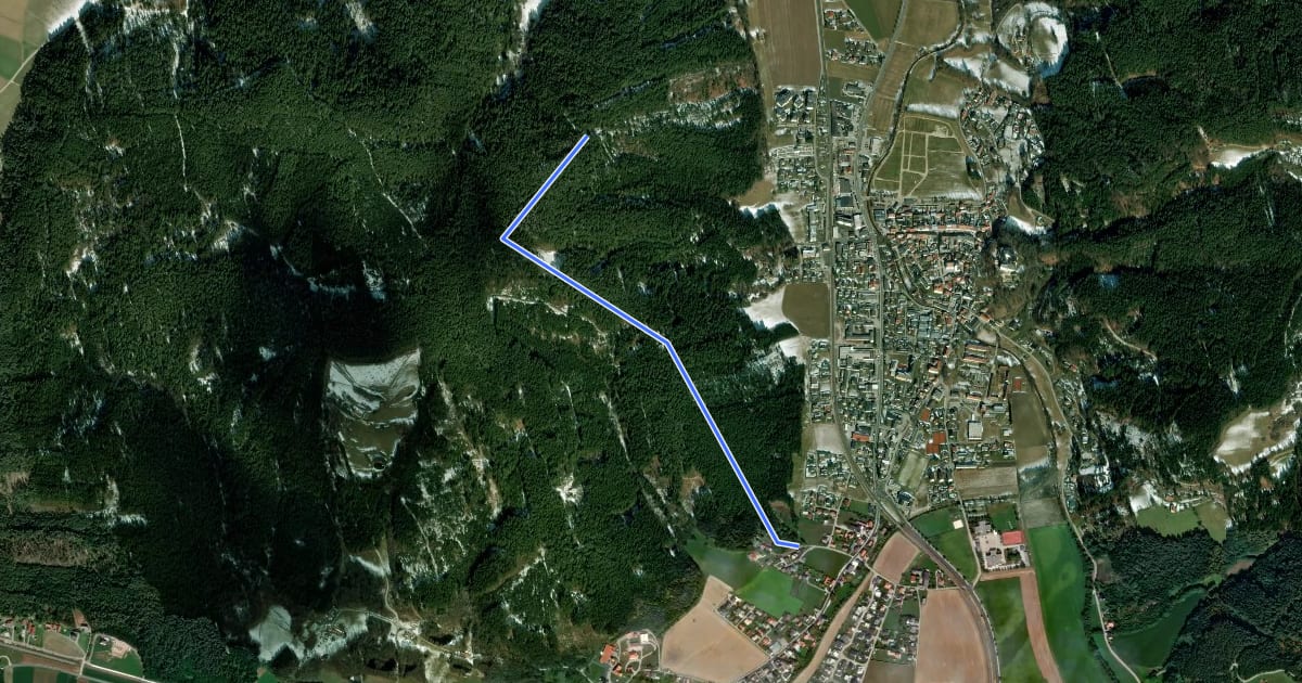 Маршрут Nauerschnigweg на спутниковом снимке